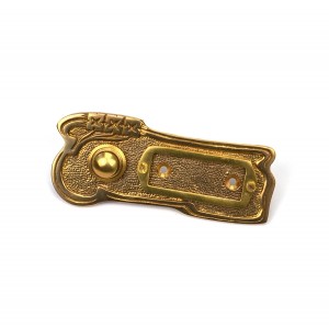 Plaque de sonnette Art Nouveau patinée | plaque de sonnette avec bouton de sonnette| sonnette antique P9181
